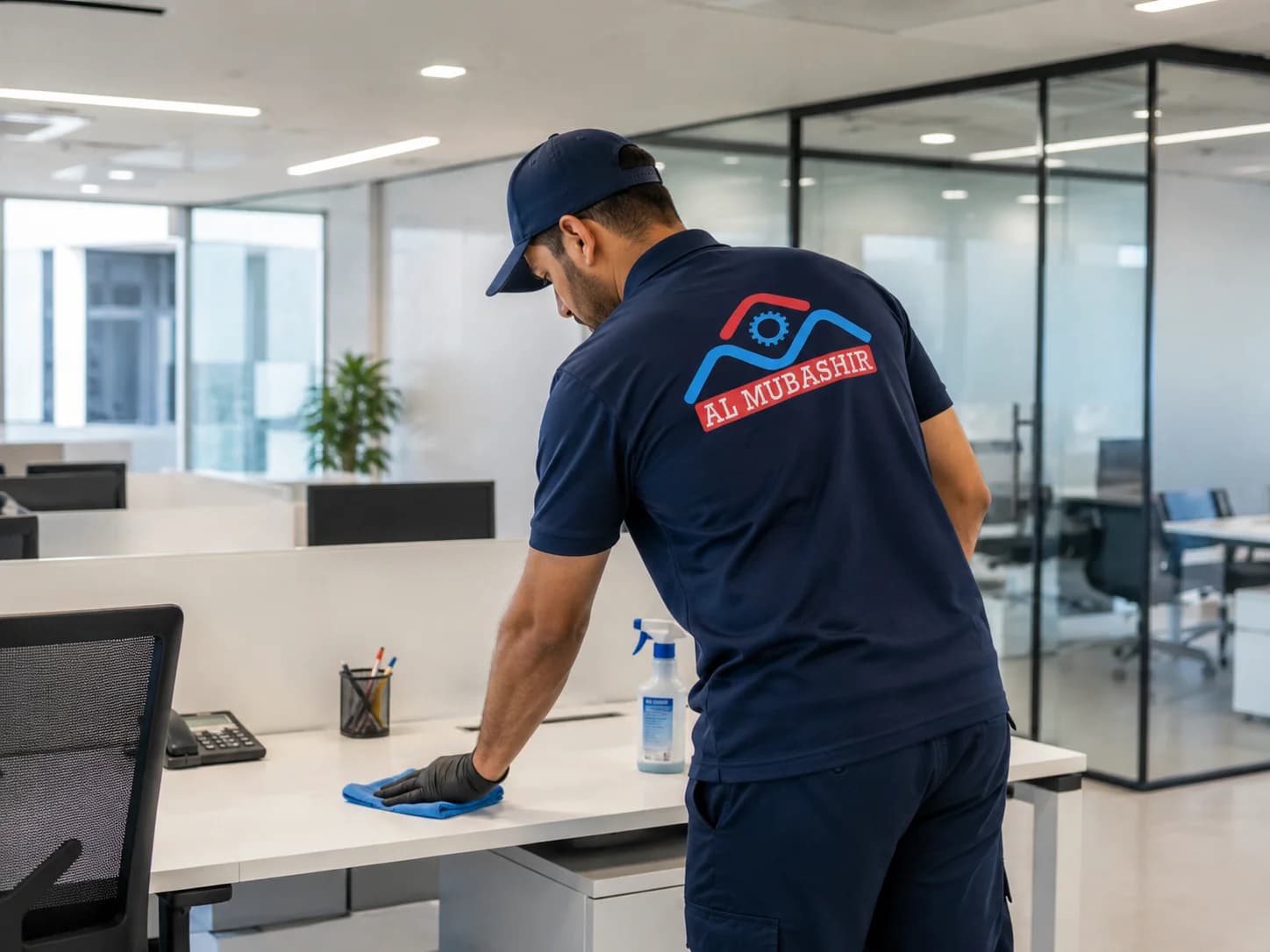 Al Mubashir team providing Cleaning Services across the UAE