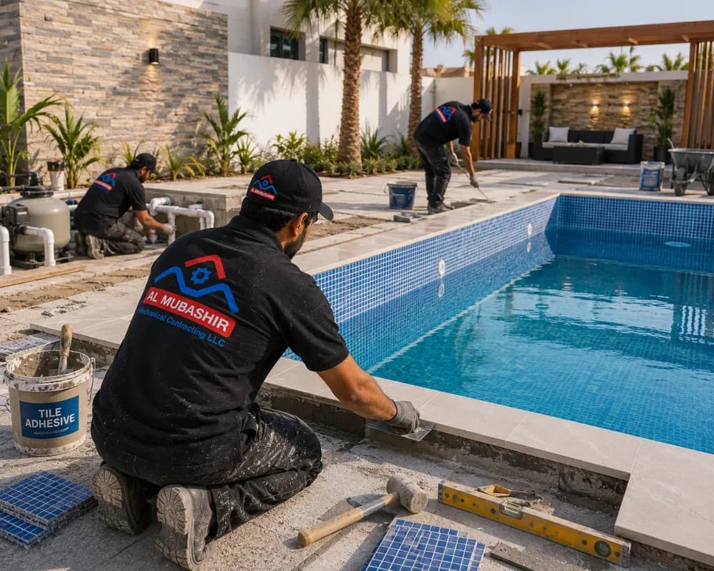 Swimming Pool Construction (Overflow & Infinity) by Al Mubashir in the UAE