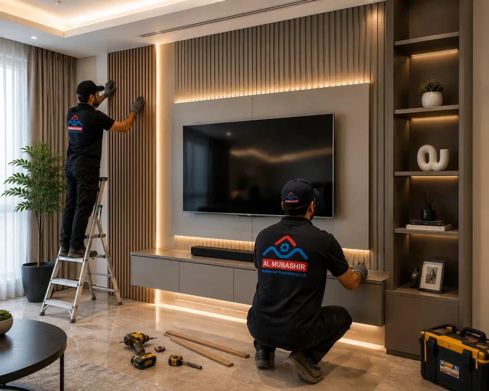 TV Wall & Media Wall Installation by Al Mubashir in the UAE